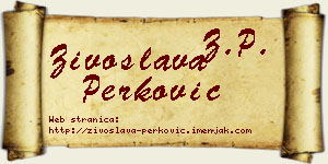 Živoslava Perković vizit kartica